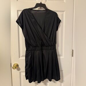 HALARA Black Mini Wrap Romper